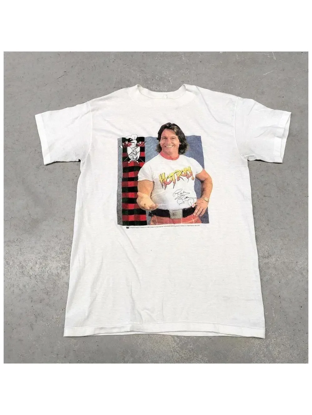 Vintage 1990 Rowdy Roddy Piper WWF Made in USA t-shirt - Picture 1 of 8
